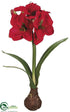 Silk Plants Direct Amaryllis - Red - Pack of 4