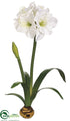 Silk Plants Direct Amaryllis - White - Pack of 4