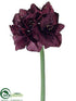 Silk Plants Direct Amaryllis Spray - Burgundy - Pack of 6