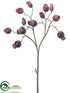 Silk Plants Direct Eucalyptus Pod Spray - Plum - Pack of 12