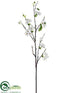 Silk Plants Direct Cherry Blossom Spray - White - Pack of 6