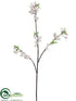 Silk Plants Direct Cherry Blossom Spray - White - Pack of 12