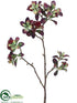 Silk Plants Direct Fall Blossom Spray - Green Burgundy - Pack of 12