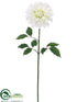 Silk Plants Direct Dahlia Spray - White - Pack of 12