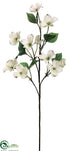 Silk Plants Direct Dogwood Branch - Cream - Pack of 12