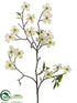 Silk Plants Direct Dogwood Branch - Cream - Pack of 6