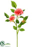 Silk Plants Direct Dahlia Spray - Coral - Pack of 12