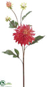 Silk Plants Direct Dahlia Spray - Peach Pink - Pack of 12