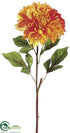 Silk Plants Direct Dahlia Spray - Yellow Gold - Pack of 12