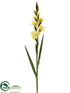 Silk Plants Direct Gladiolus Spray - Yellow - Pack of 12