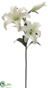 Silk Plants Direct Casablanca Lily Spray - White - Pack of 12