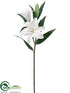 Silk Plants Direct Casablanca Lily Spray - White - Pack of 6