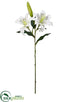 Silk Plants Direct Casablanca Lily Spray - White - Pack of 12