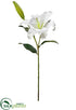 Silk Plants Direct Casablanca Lily Spray - White - Pack of 12