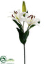 Silk Plants Direct Casablanca Lily Spray - White - Pack of 12