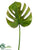 Split Philodendron Leaf Spray - Green Burgundy - Pack of 12