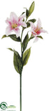 Silk Plants Direct Lily Spray - Pink - Pack of 12