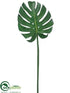 Silk Plants Direct Monstera Leaf Spray - Green - Pack of 12