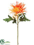 Silk Plants Direct Spider Mum Spray - Orange - Pack of 12