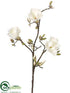 Silk Plants Direct Magnolia Spray - White - Pack of 6