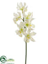 Silk Plants Direct Cymbidium Orchid Spray - White - Pack of 6