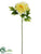 Peony Spray - Yellow - Pack of 12