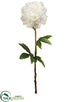 Silk Plants Direct Peony Spray - White - Pack of 12