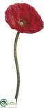 Silk Plants Direct Poppy Spray - Red - Pack of 12