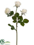 Silk Plants Direct Mini Rose Spray - White - Pack of 12