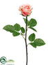 Silk Plants Direct Rose Spray - Peach - Pack of 12