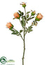 Silk Plants Direct Rose Spray - Peach - Pack of 12