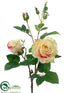 Silk Plants Direct Rose Spray - Peach - Pack of 12