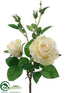 Silk Plants Direct Rose Spray - White - Pack of 12