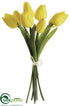 Silk Plants Direct Tulip Bundle - Yellow - Pack of 12