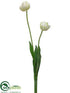 Silk Plants Direct Tulip Spray - Green - Pack of 12