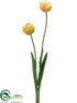 Silk Plants Direct Tulip Spray - Yellow - Pack of 12