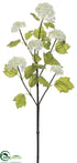 Silk Plants Direct Viburnum Spray - Cream - Pack of 12