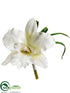 Silk Plants Direct Cattleya Orchid Corsage - White - Pack of 24