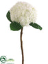 Silk Plants Direct Hydrangea Spray - White - Pack of 6