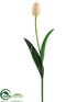 Silk Plants Direct Tulip Spray - Cream White - Pack of 12