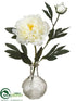 Silk Plants Direct Peony - Cream - Pack of 8