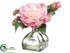 Silk Plants Direct Peony - Pink Cream - Pack of 4