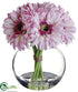 Silk Plants Direct Gerbera Daisy - Pink - Pack of 4