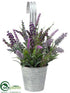 Silk Plants Direct Hanging Lavender - Purple Lavender - Pack of 2