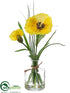 Silk Plants Direct Poppy - Yellow - Pack of 12