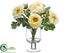 Silk Plants Direct Ranunculus - Cream Green - Pack of 4