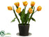 Silk Plants Direct Tulip - Yellow - Pack of 2