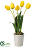 Silk Plants Direct Tulip - Yellow - Pack of 4