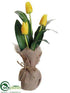 Silk Plants Direct Tulip - Yellow - Pack of 12