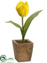 Silk Plants Direct Tulip - Yellow - Pack of 12